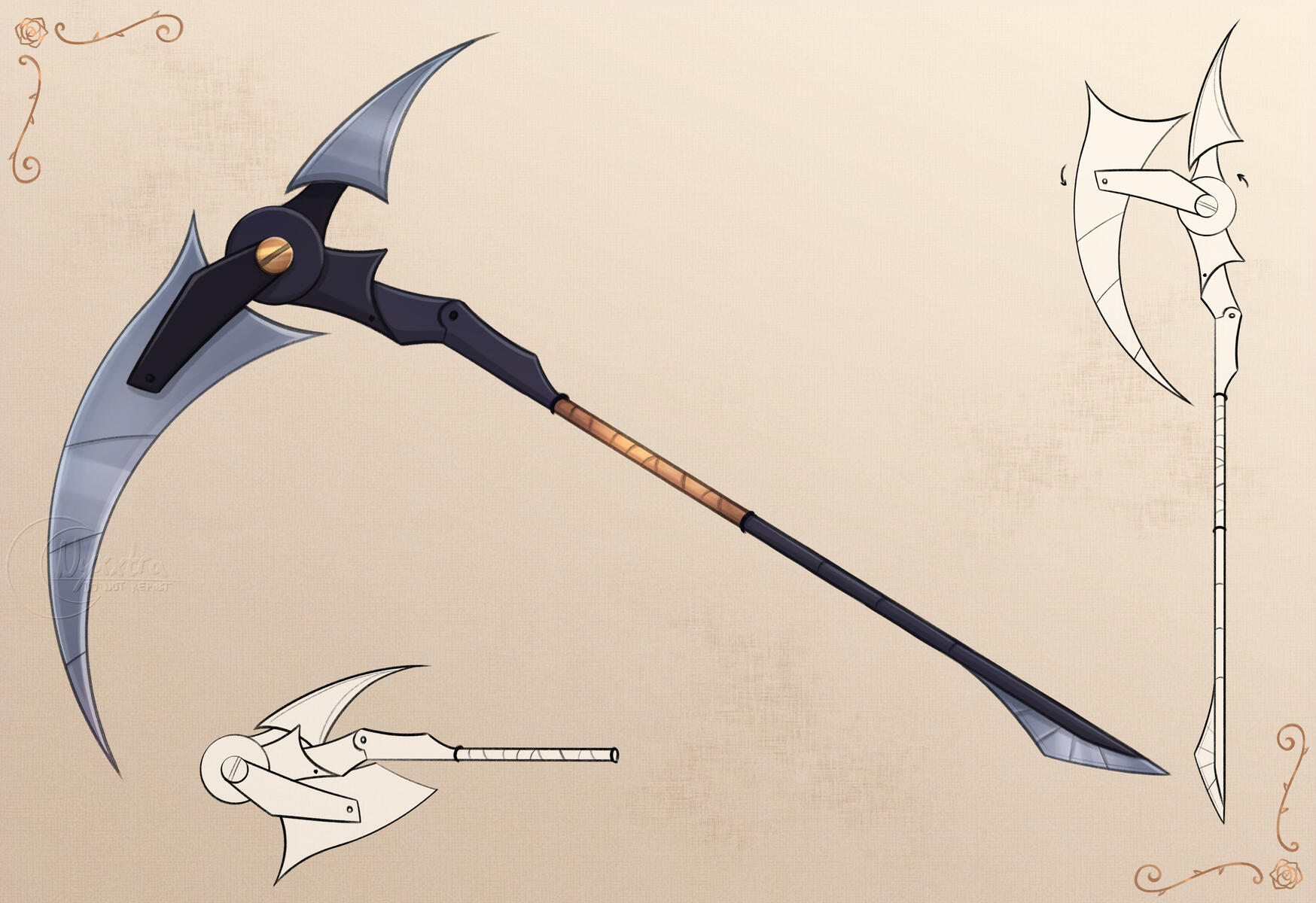 Prop Design: Aster's scythe/halberd - 2026