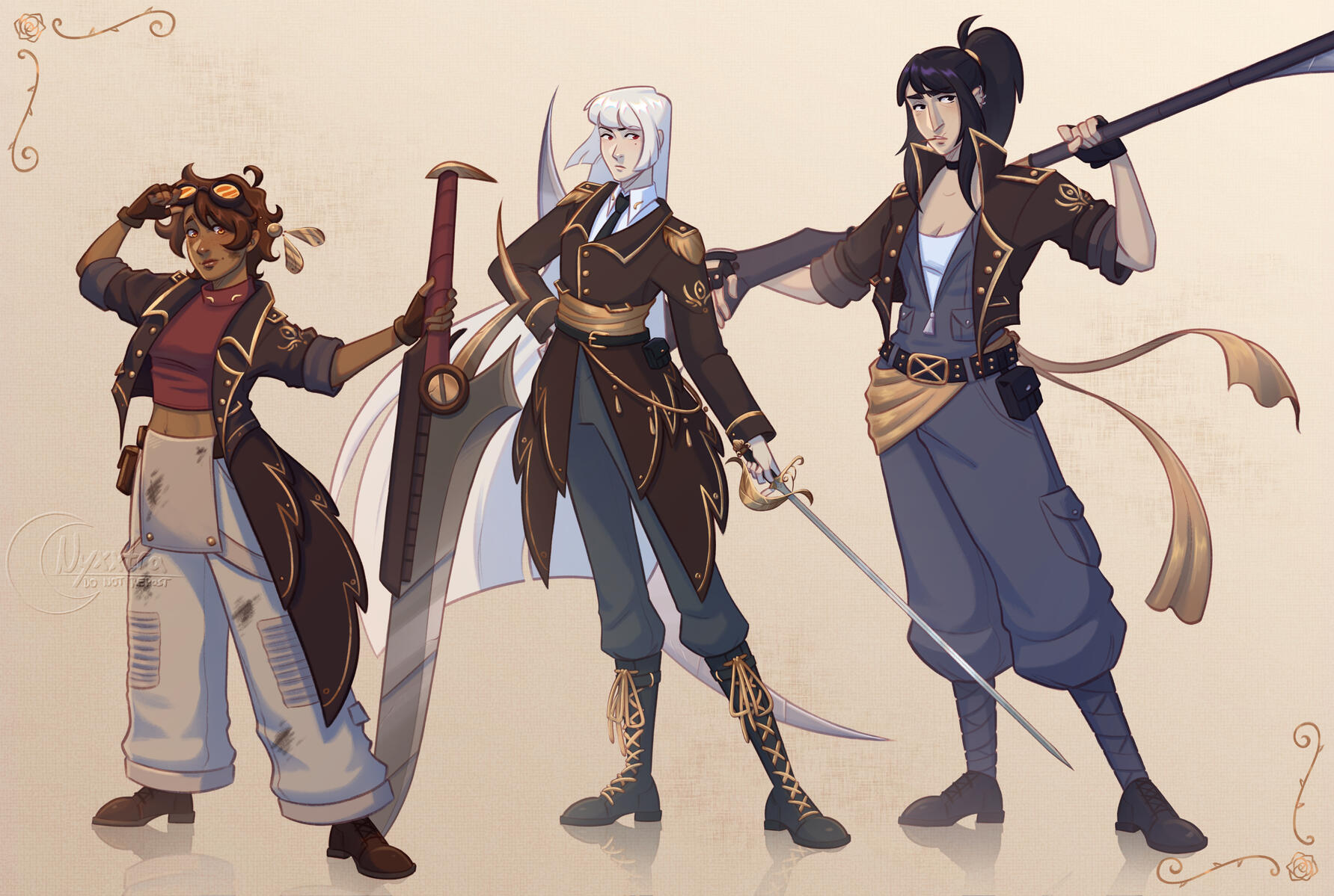 Sparks: Character Lineup 2026 - Left to right: Zaria, Eira, Aster